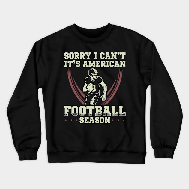 American Football Season Footballer Fan Crewneck Sweatshirt by Streetwear KKS